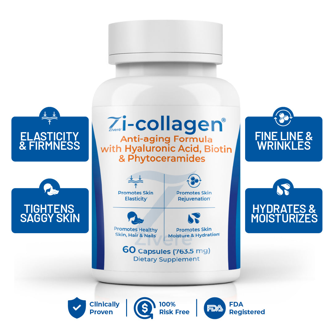 2 Bottles - Zi-Collagen | Free Shipping | Essential Anti-Aging Support