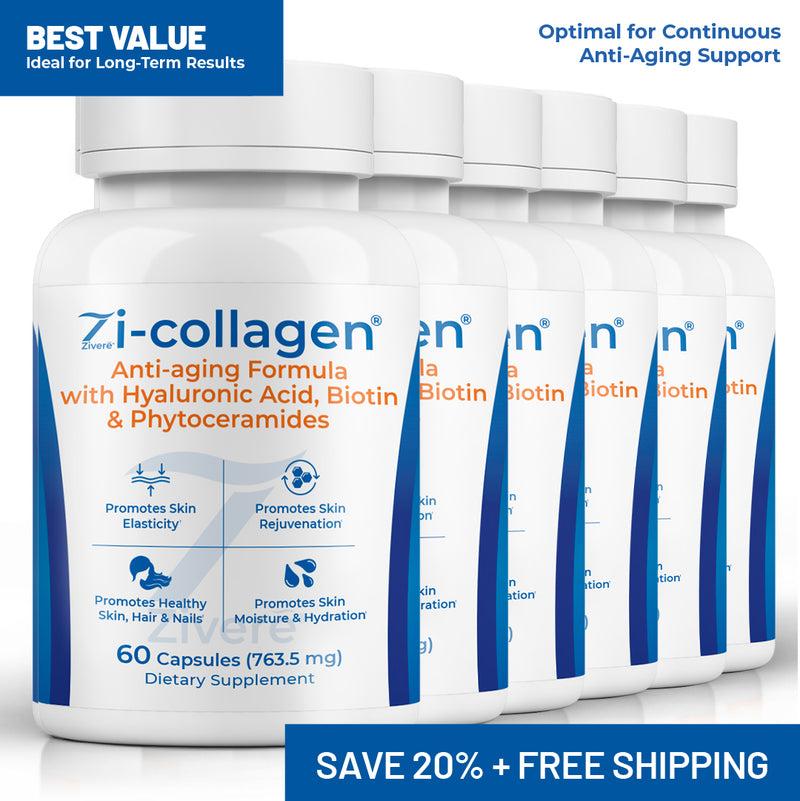 6 Bottles - Zi-Collagen | Save 20% + Free Shipping | Best Value